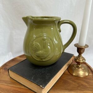Green Home Essentials and Beyond Medallion Collection Rooster Ceramic Pitcher